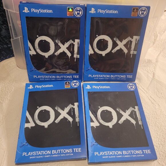 Playstation Black Cotton Boxed Tee XL T Shirt - Picture 12 of 12